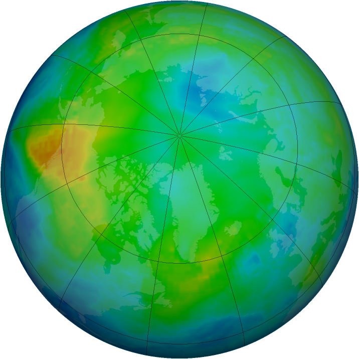 Arctic ozone map for 18 November 2003